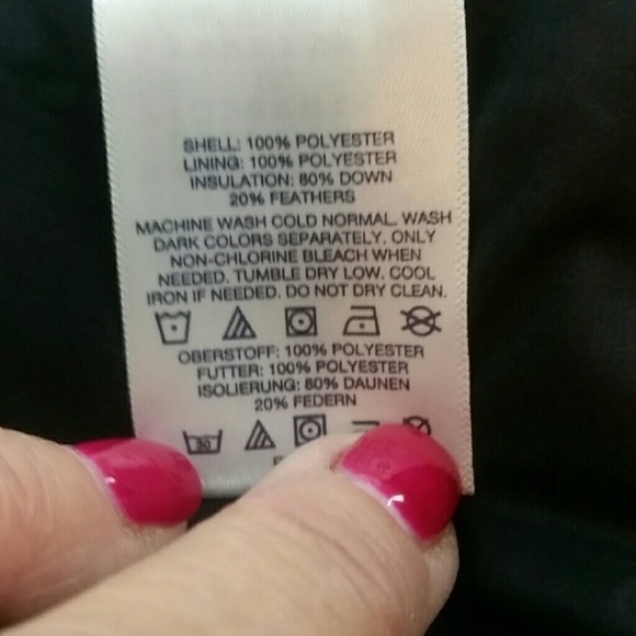 LANDS END l Puff Vest Black White Print - Picture 8 of 8